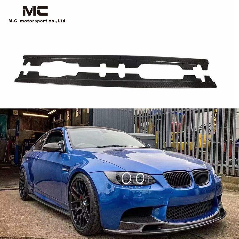 E Style Carbon Fiber Side Skirts Bumper Lip for 3 Series E90 E92 E93 M3 2008-2013 SIDE LIP