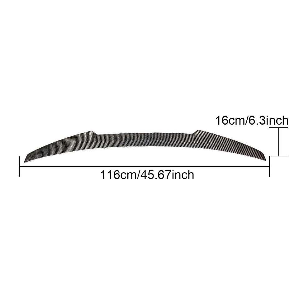 E46 Rear Spoiler Carbon Fiber Rear Trunk Spoiler Wing for BMW E46 3 Series 4-DR Sedan 1998-2005 (Model JC-HLY157) — photo 2