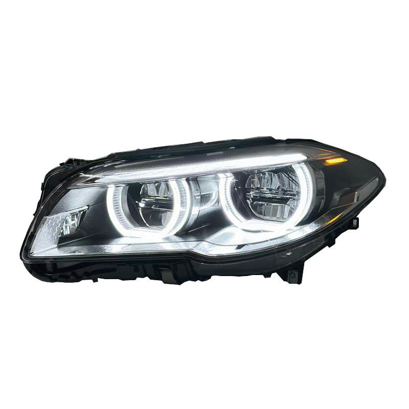 F10/F18 BMW 5 Series LED Angel Eye V2 Headlights - Dual Color White/Yellow DRL Switchback | F10 Headlights & Demon Eyes