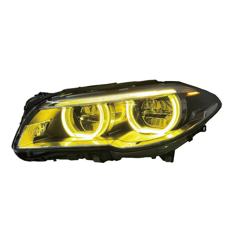 F10/F18 BMW 5 Series LED Angel Eye V2 Headlights - Dual Color White/Yellow DRL Switchback | F10 Headlights & Demon Eyes β photo 3
