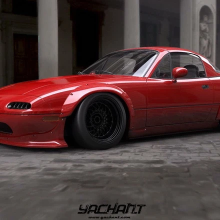 Fiber Glass 1989 To 1997 Mazda Miata Mx5 Na Pd Style Body Kit Front Lip Fender Rear Wing For Miata Mx5 Na Body Kit