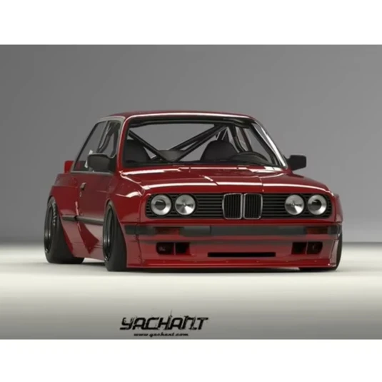 Fiber Glass E30 Coupe Front Lip Fenders Side Skirts Rear Wing Body Kit For 1984 To 1991 BMW E30 Coupe Grd Pd Style Body Kit