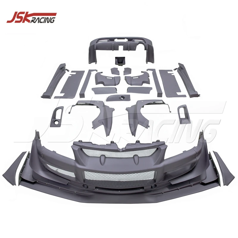 Fiber Glass Wide Body Kits For 2001-2007 Mitsubishi Lancer Evolution Evo 7 8 9 Bodykit Vrs Style