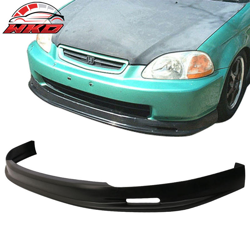 Fits 96-98 Honda Civic EK Mug Style Front Bumper Lip Chin Spoiler Unpainted PP | Front Lips & Splitters