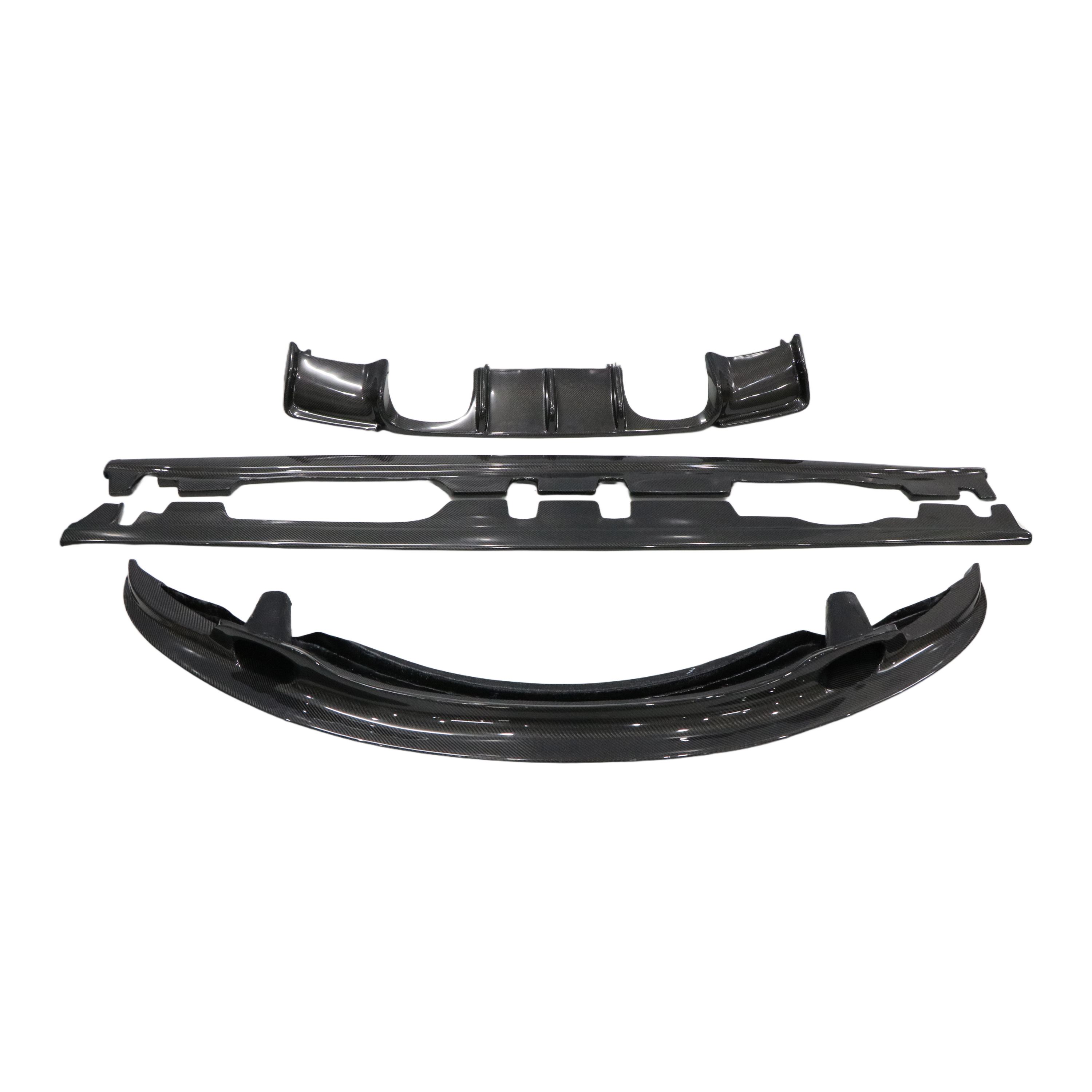 For BMW 3 Series E92 E93 2 Door Coupe High Quality M3 Type 3K Real Carbon Fiber Front Lip Rear Lip Side Skirt Brand New Body Kit (KASUI)