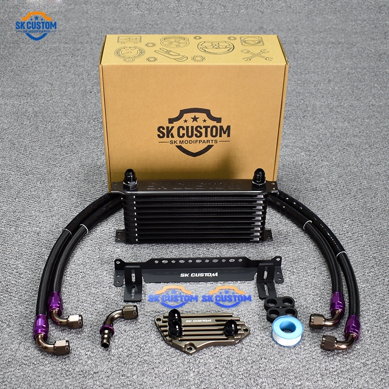 For BMW 3 Series F10 F20 F30 E90 10 Rows Aluminum N20 N26 N51 N52 N53 Engine Oil Coolant Kit Cooling Radiator Kit