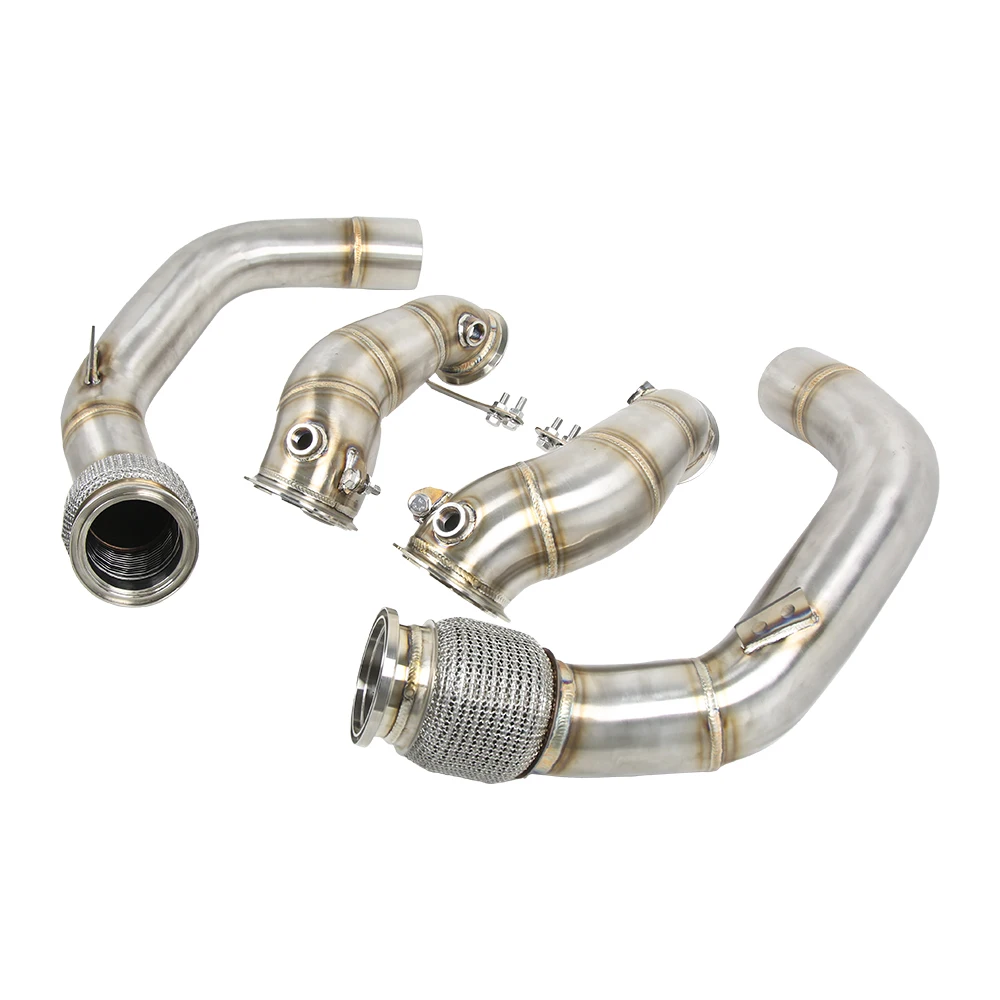 For BMW F90 M5 F92 M8 Exhaust Downpipe 304 Stainless Steel Material High Performance Tig Welding