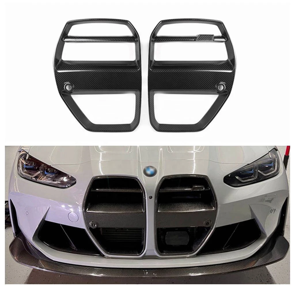 For BMW G80 G81 M3 G82 G83 M4 Competition Cs 2020-2026 Carbon V St Style Car Front Bumper Kidney Mesh Grills Grille Radiator