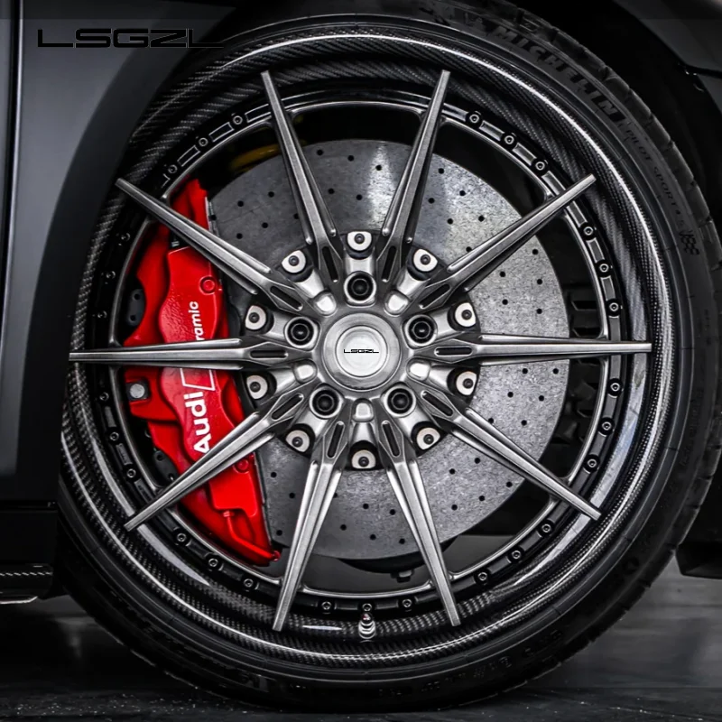 Forged Alloy 18 20 Inch Carbon Fiber Car Wheels For Urus Gtr For BMW Audi C8 5x114.3 5x112 6x130