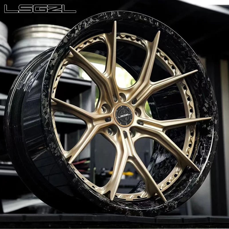 Forged Alloy 5x130 5x114.3 Carbon Fiber Rims 16 -24 Inch Wheel Concave Deep Dish Sport Car Wheel