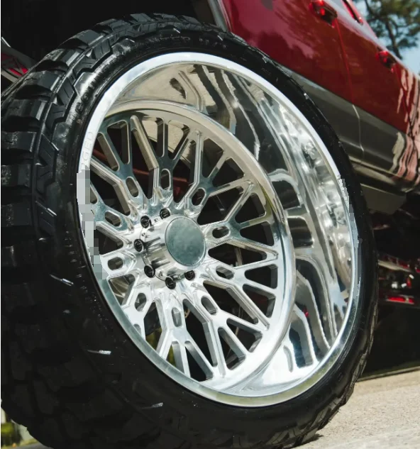 Forged Brush Chrome Deep Dish Concave Wheel Alloy 24 26 30 28 Inch Rims Car 5x114.3 5x130 6x139.7