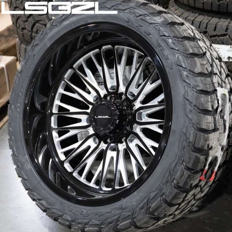 Forged Polished Deep Wide Truck Wheel Alloy 20 22 24 26 30 28 Inch Rims Truck 6x139.7 8x170 Wheels