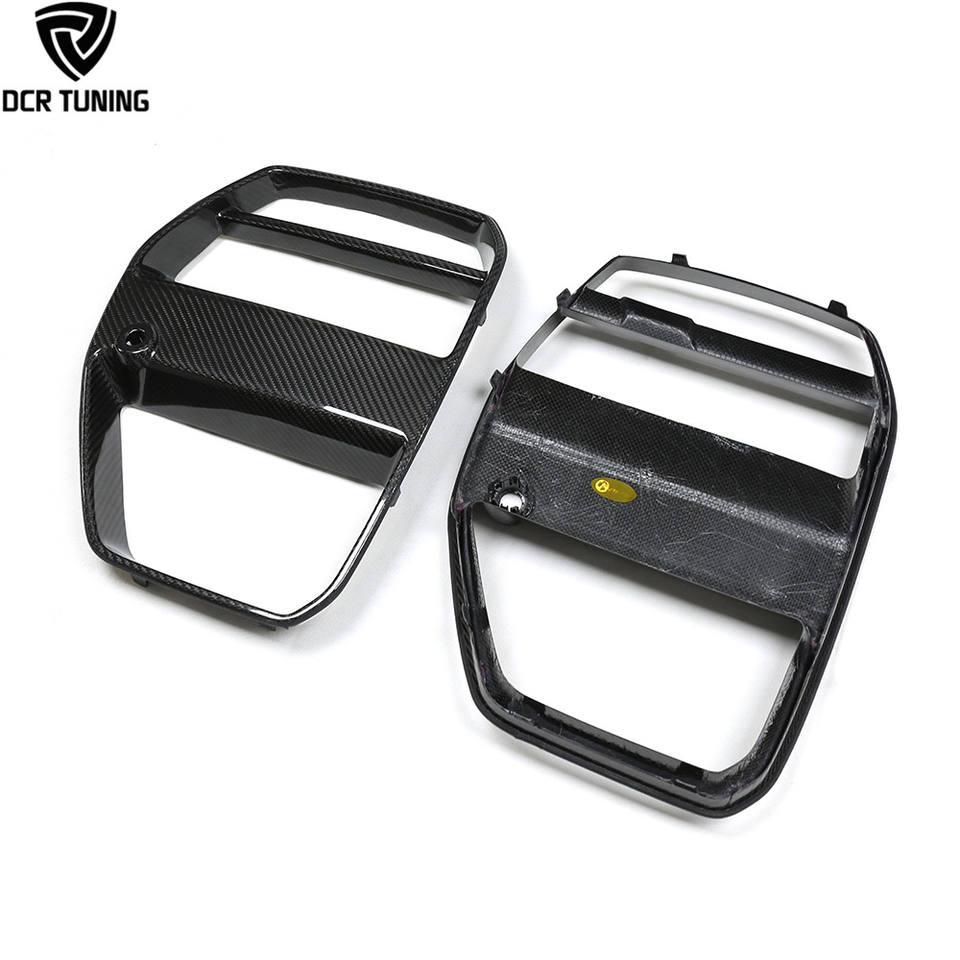 G80/G82/G83 BMW M3/M4 Dry Carbon Fiber Front Grille - V Style | Kidney Grille & Front Grille — photo 2