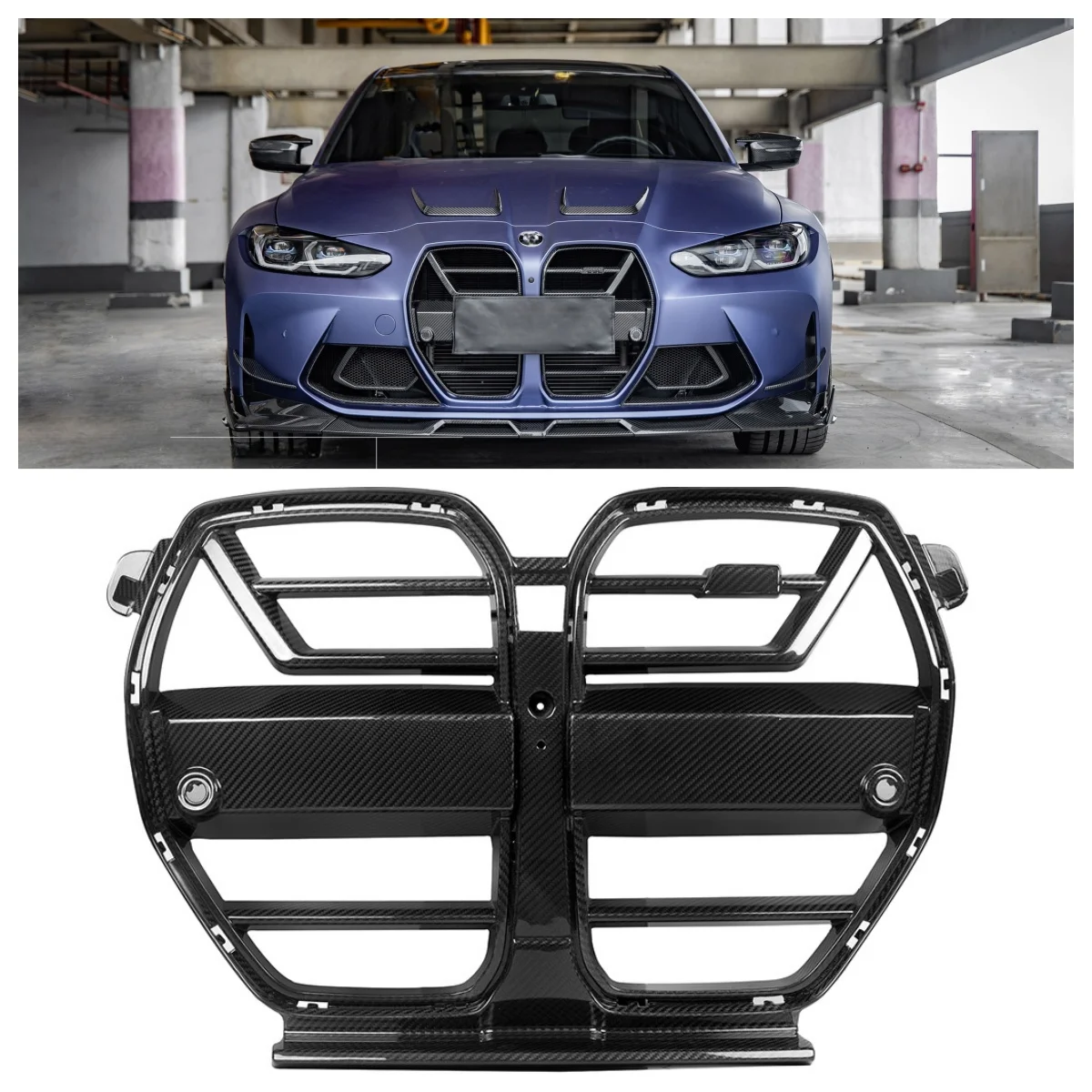 High Quality Car Bumper Grill Suitable For BMW M3 M4 G81 G83 G82 G80 Carbon Fiber Grill