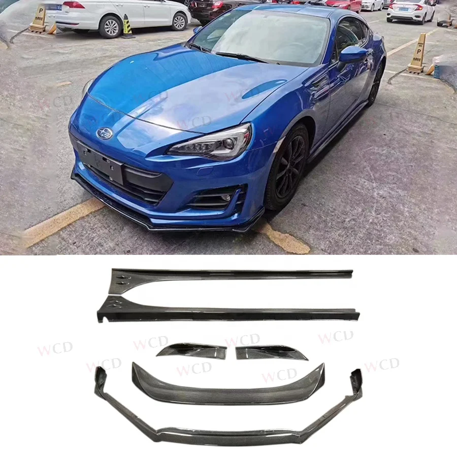 High Quality Carbon Fiber Body Kits For Toyota Gt86 Subaru Brz 2017-2019 Front Lip Side Skirt Rear