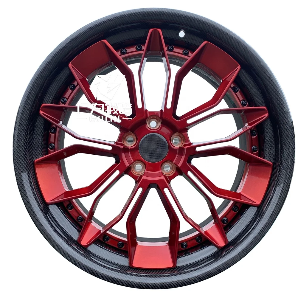 High Quality Custom Wheels Carbon Fiber Forged 18-24 Inch Aluminum Alloy Rims 5x112 5x114.3 Brushed