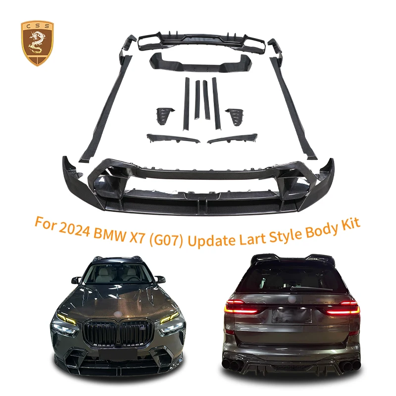 High Quality Dry Carbon Fiber Body Kit For BMW X7 G07 2024 Year Lart Style Front Lip Rear Diffuser