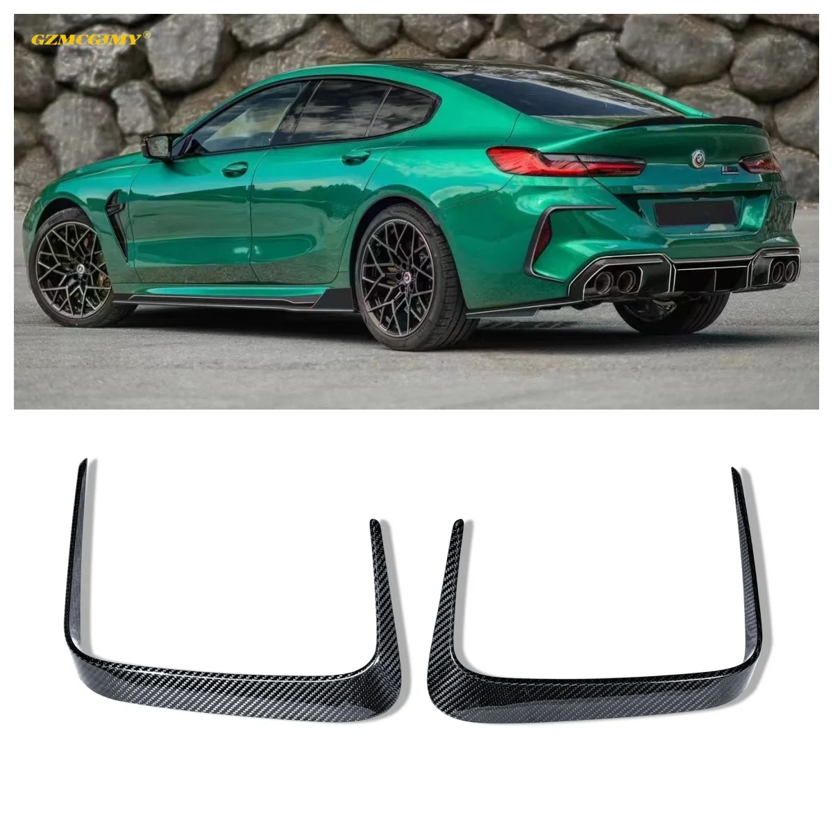 High Quality M8 Car Rear Bumper Decorative Blade Suitable For BMW M8 F91 F92 F93 Dry Carbon Fiber Rear Duckwing