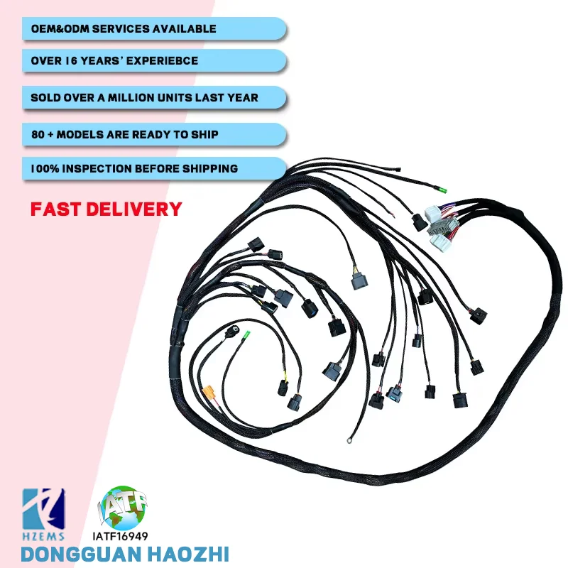 Hzems Wiring Harness K20 K24 K-swap Dac626 Ech001-ha Engine Wire Harness For Honda 02-04 Rsx Type S Base 01-05 Civic Si Ep3