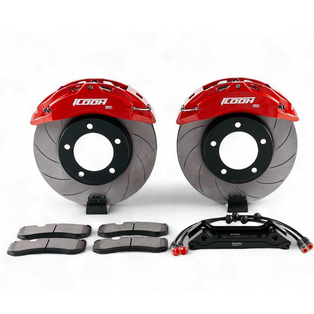 Icooh Factory Price 6 Piston Racing Big Brake Kits Dm6 345/355mm Modified Brake Sets For Golf 5 6 7