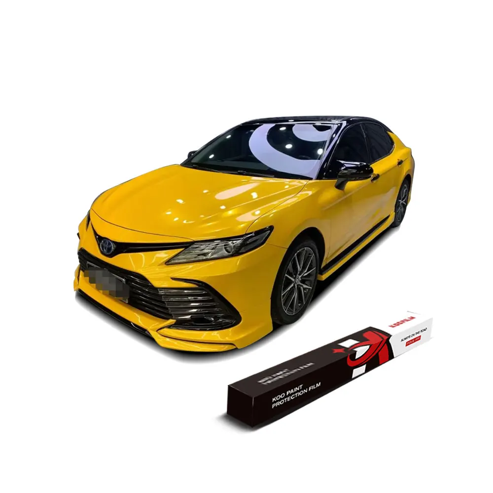 K117 Maple Leaf Yellow 8.0mil Thickness Changing Sticker Car Vinyl Wrapping Foil Tpu Paint Protection Film