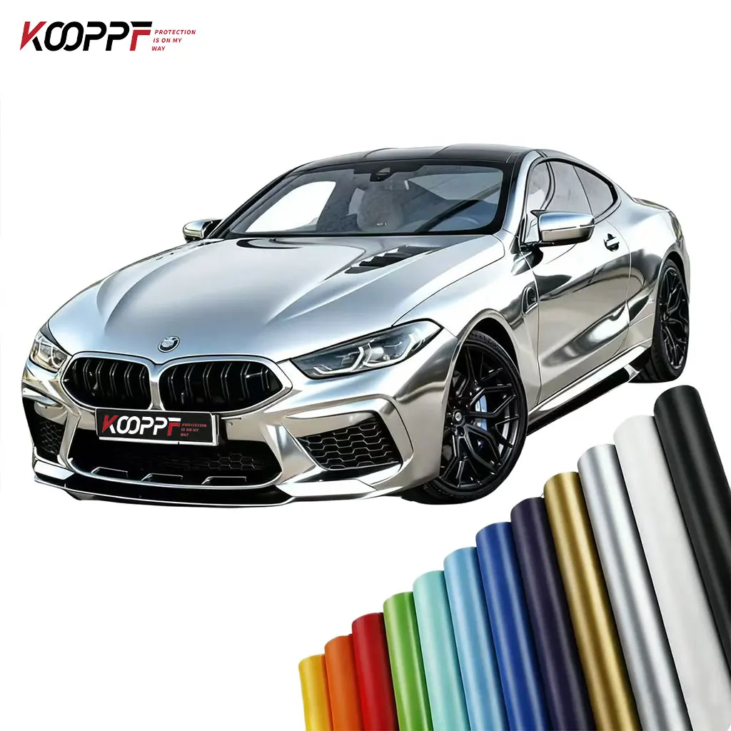 Kooppf Color Tpu Ppf Liquid-silver Paint Protection Film 1 Rolls 1.52*16m Thickness 8mil Color Change Ppf For Car Films