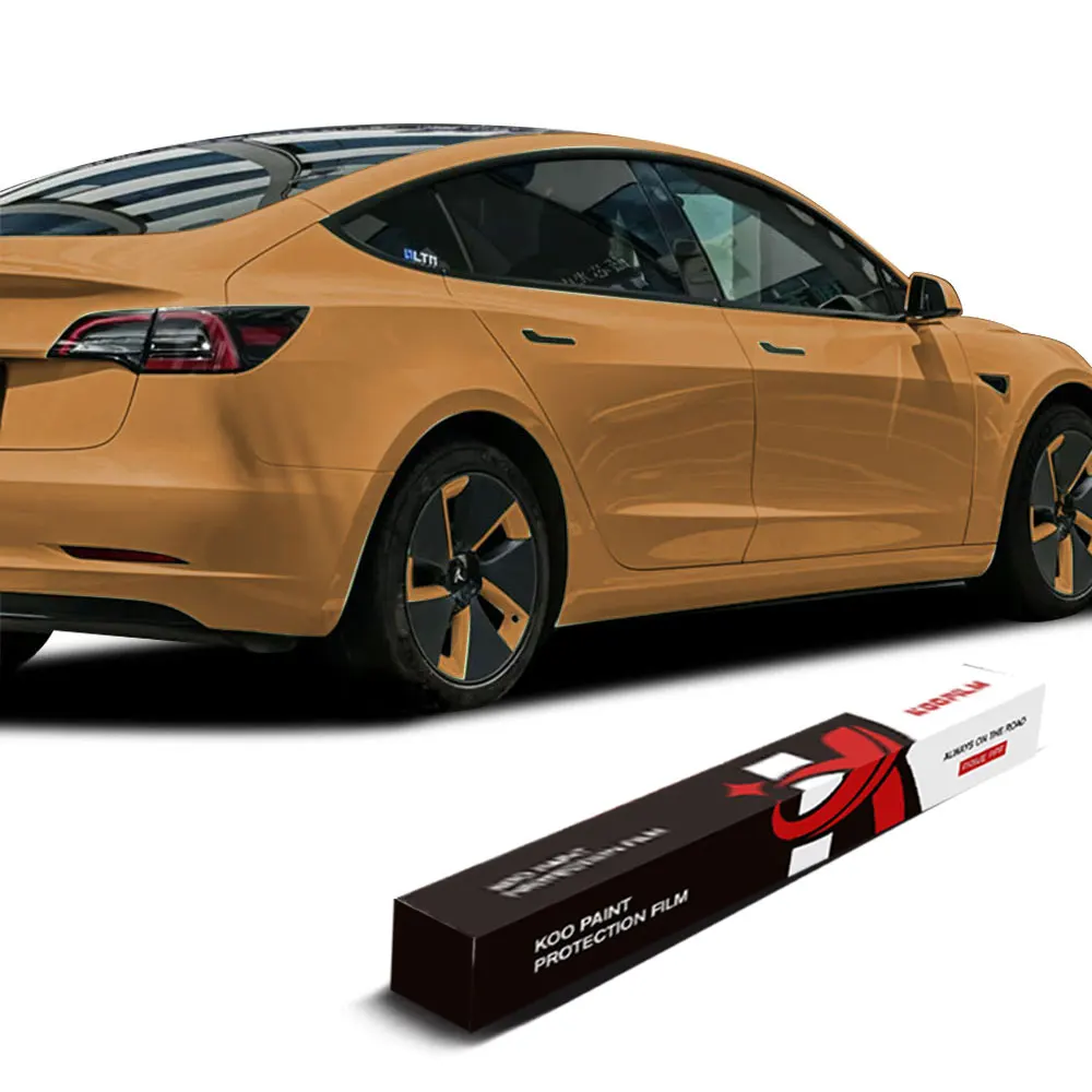Kooppf Gloss Tpu Brown Color Ppf High Gloss Paint Protection Film Car Wrapping 1.52*16m