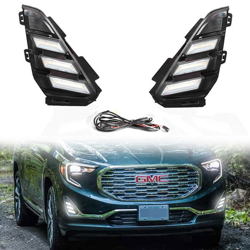 LED Daytime Running Light (DRL) with Turn Signal, Sold as a PAIR (1 pair L/R + cable), for GMC Terrain 2018 — photo 2