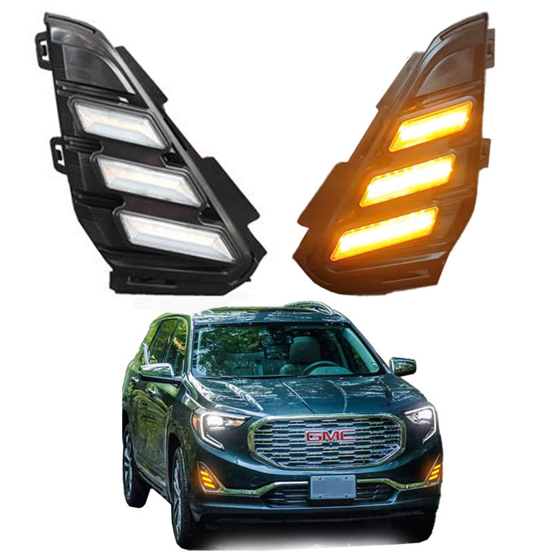 LED Daytime Running Light (DRL) with Turn Signal, Sold as a PAIR (1 pair L/R + cable), for GMC Terrain 2018