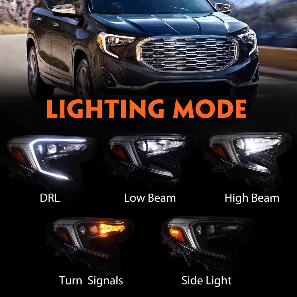LED Headlight Assembly (Front), SINGLE Unit — Side-Specific L/R Selector, for GMC Terrain 2018-2021 — NOT a pair — photo 3