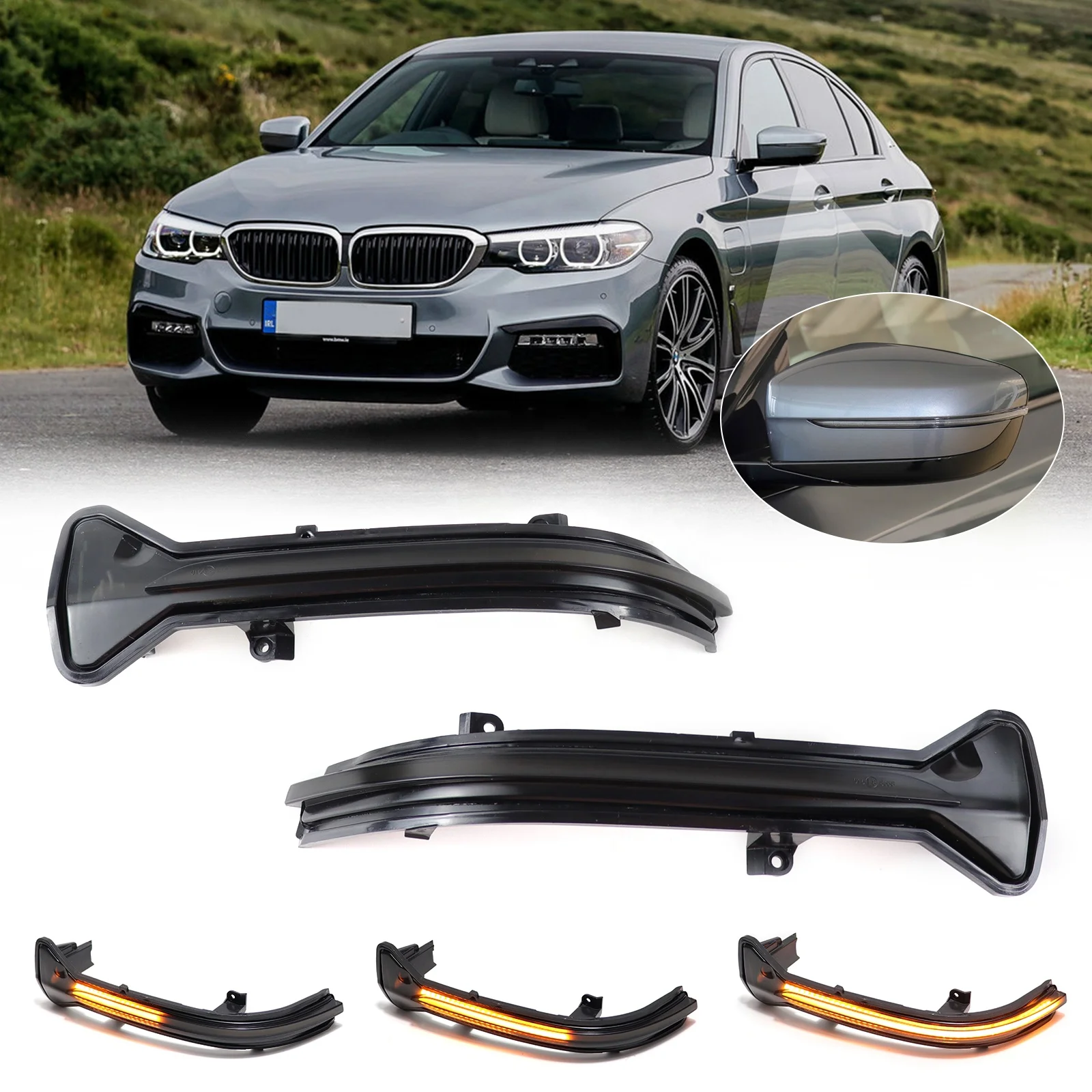 Led Mirror Sequential Turn Signal Lights For BMW F90 G12 G20 G30 G32 G14 G15 New 5 6 7 8 Series Rhd Side Dynamic Indicator Lamps