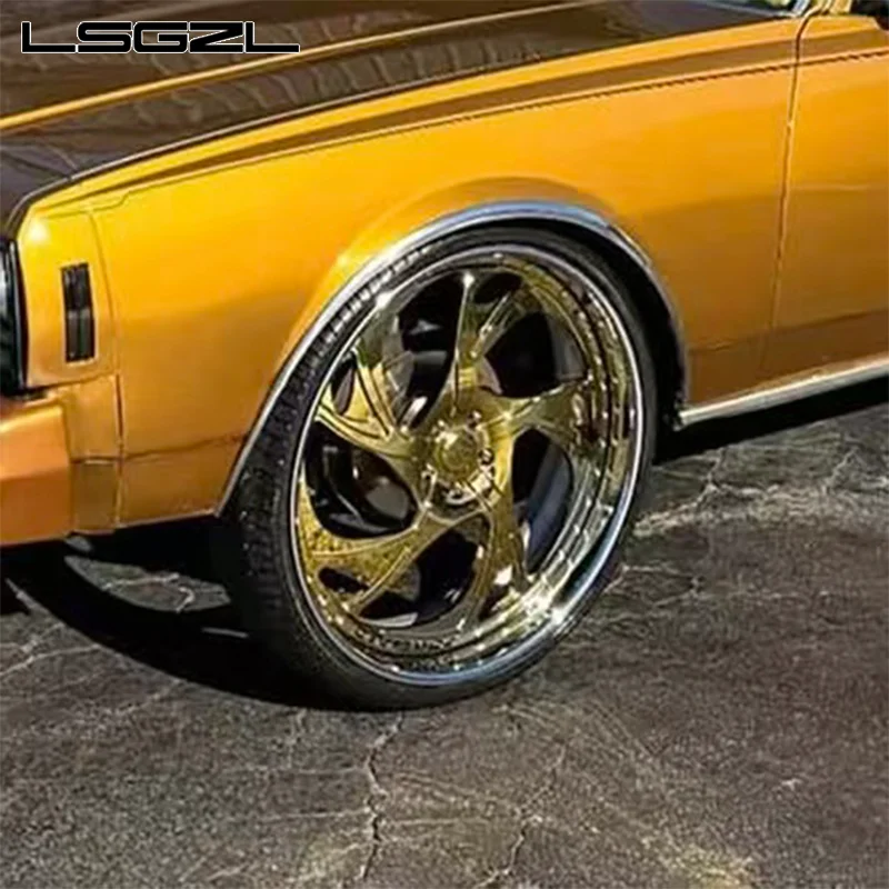 Luxury Custom Forged Aluminum Alloy 2-piece Design Polish Lip Wheel Rim 16 18 20 24 26 Inch Or