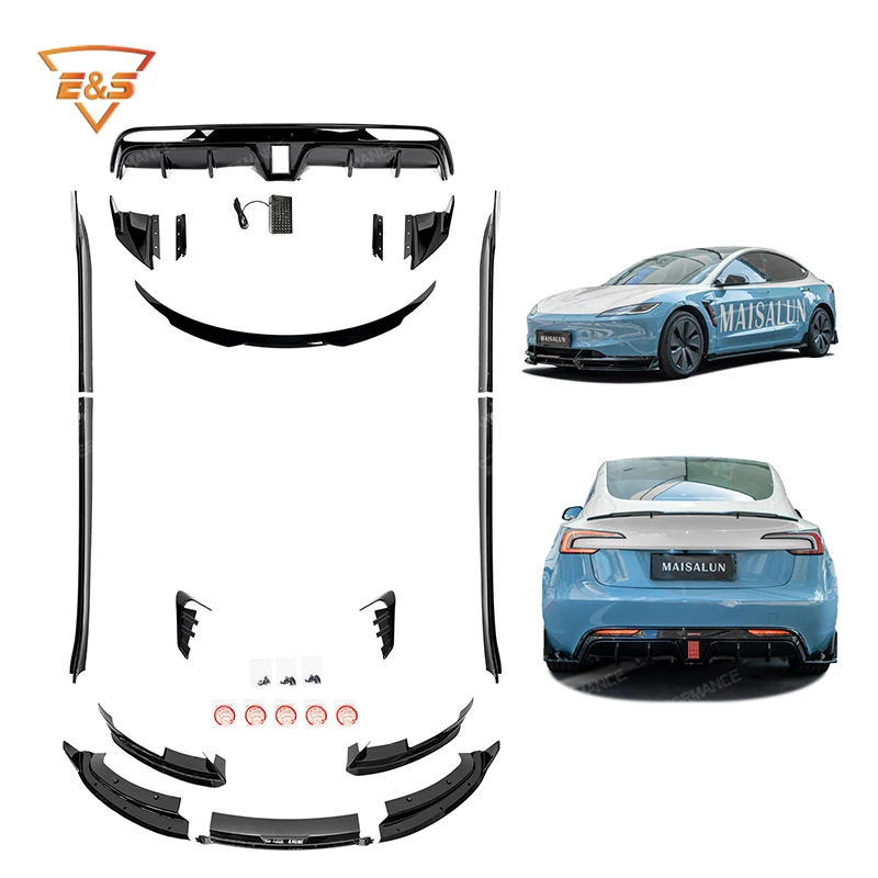 Maisalun Battle Edition Original Glossy Black/carbon Look Body Kit For Tesla Model 3 Car Modification Body Kit