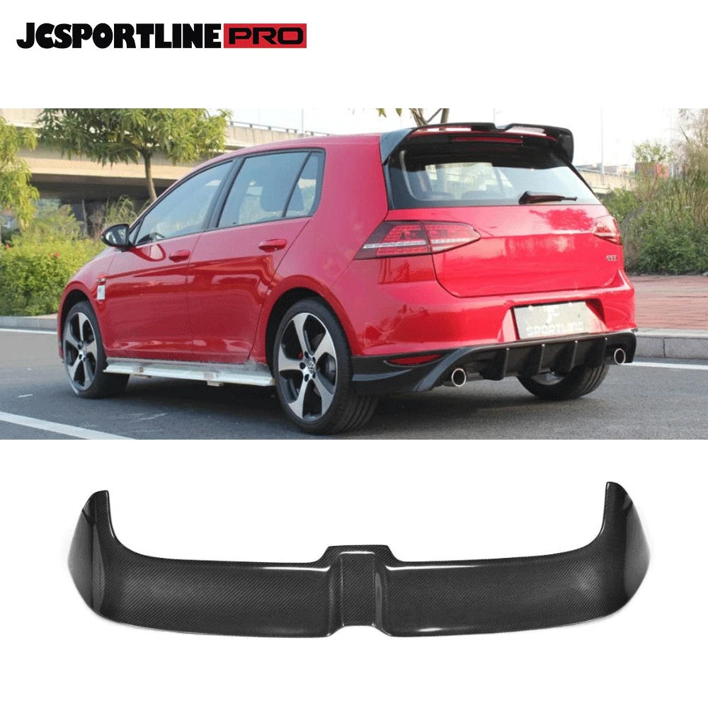 Mk7 Gti Carbon Fiber Rear Roof Spoiler Wing Fit For Vw Golf Vii 7 Gtig/r 2014 Up