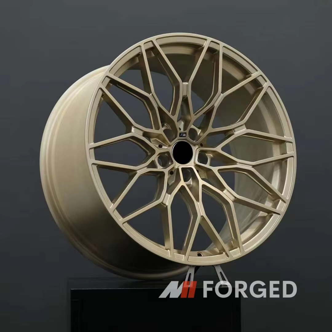 MN Forged Frozen Gold 1000M Wheels for BMW F87 F80 F82 F83 F90 G87 G80 G81 G82 G83 G90 M2 M3 M4 M5 Rims (Forged Rims & Monoblock Wheels)