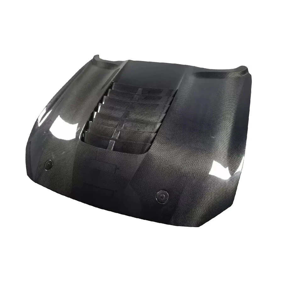 Modified Gt500 Style Carbon Fiber Fibre Front Engine Bonnet Hood Vent For Ford Mustang S550.1