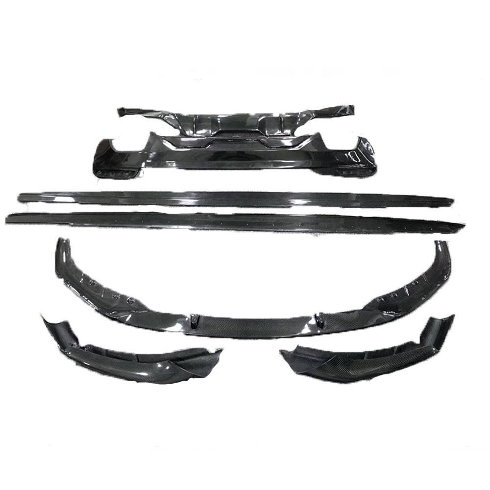 MP Style Carbon Fiber Front Lip Rear Diffuser Side Skirts Spoiler Grille Body Kit for 5 Series G30 G38