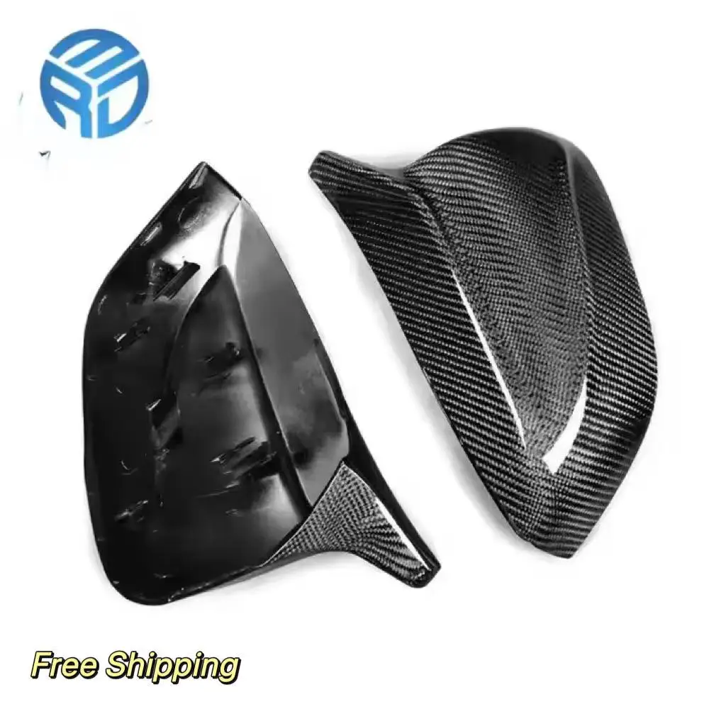 MRD for Infiniti Q50 Q60 V2 M Style Carbon Fiber Car Rearview Mirror Cover Mirror Caps Black Honeycomb