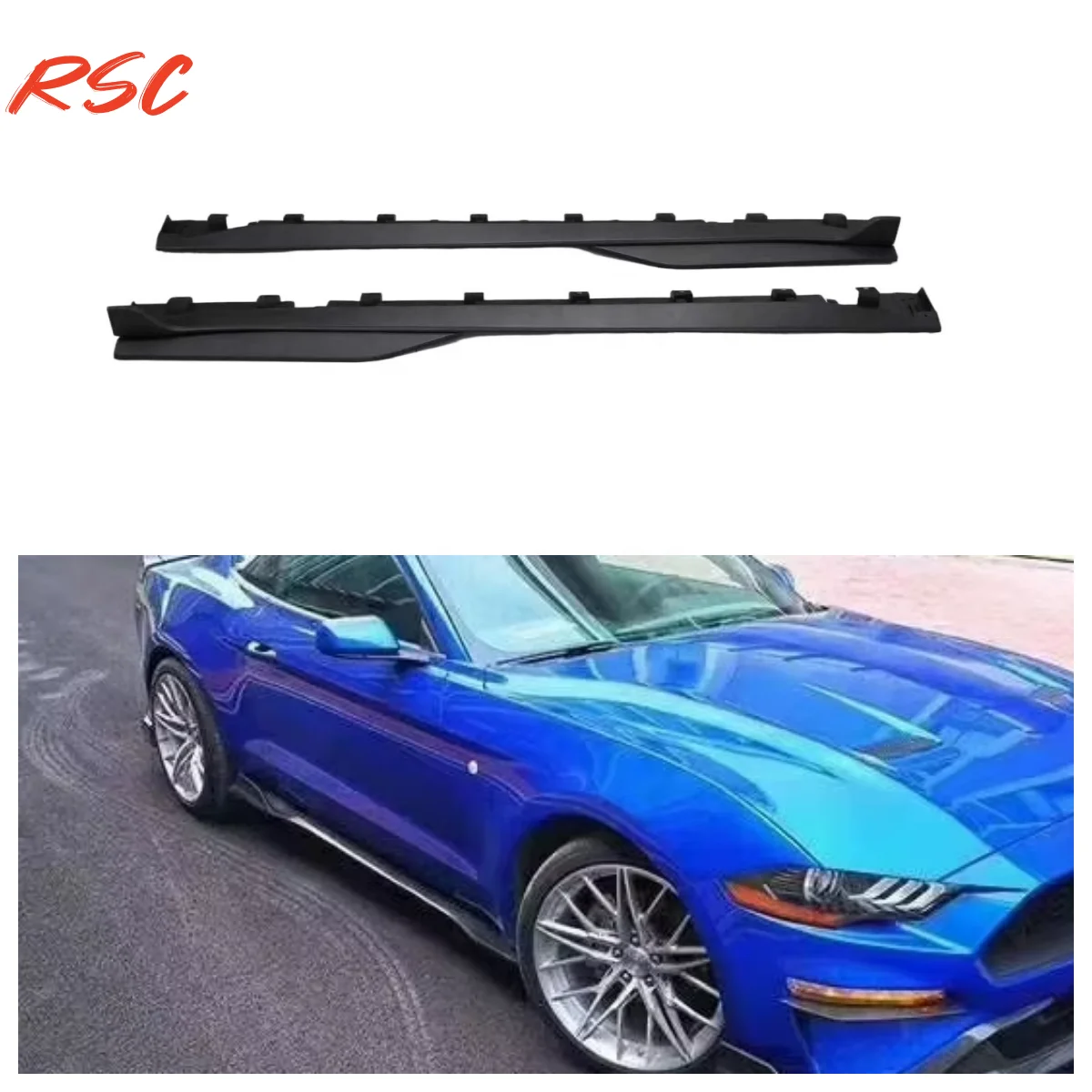 Mx Style Factory Price Carbon Fiber Side Skirt For Mustang 2015 Up