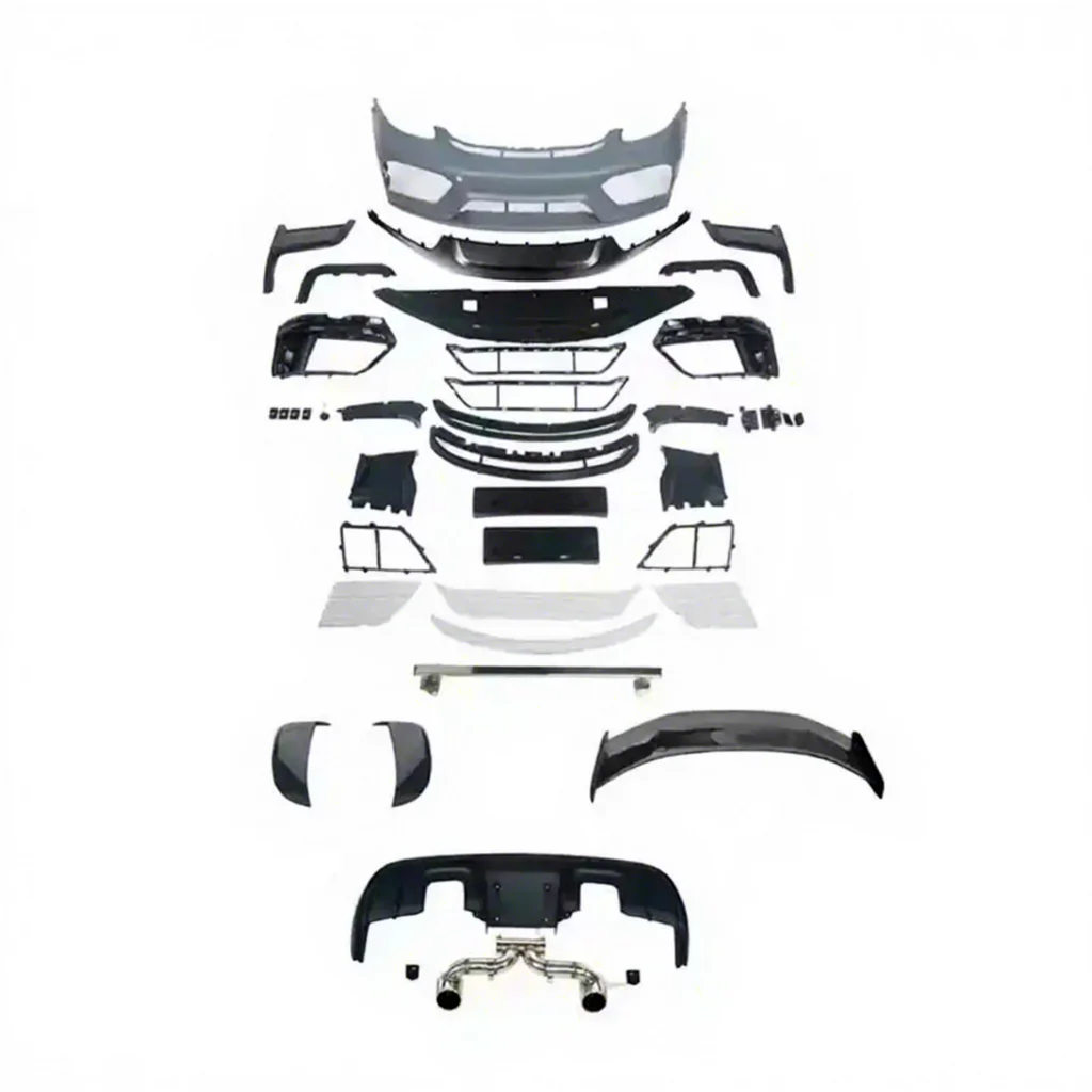 New Arrival 718 Upgrade To Gt4 Rs Design Car Bumpers Conversion Spoiler Bodykit For Porsche Cayman