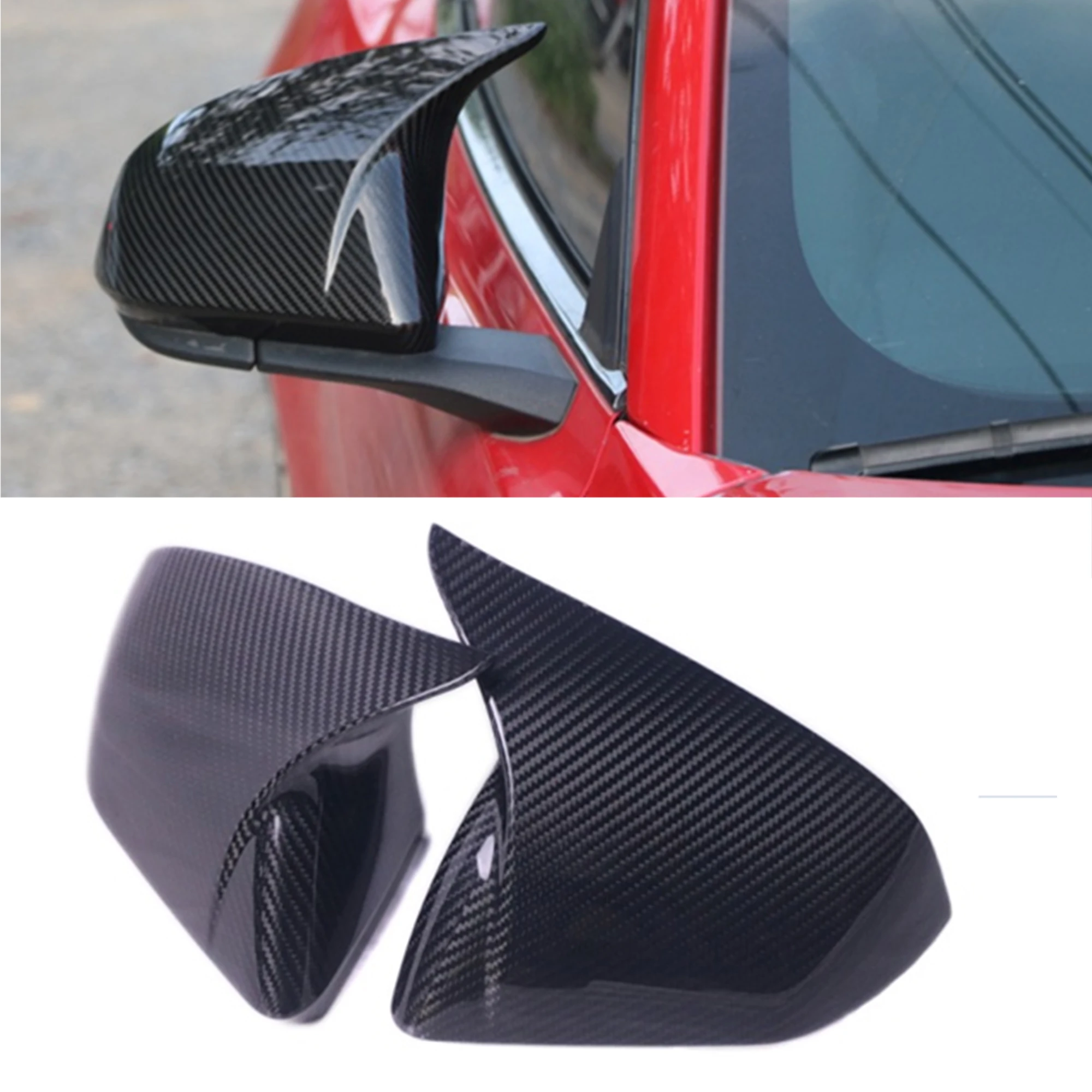 Newly Style Dry Carbon Fiber Mirror Cover For Ford Mustang 2015 - 2020
