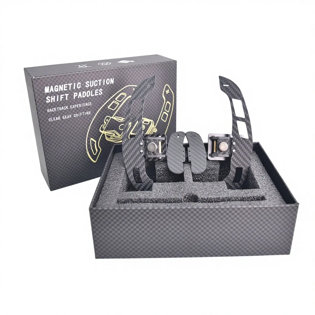 Newly Upgraded Carbon Fiber Magnetic Shift Paddles Enhance Driving Experience Suitable For Hyundai Santa Fe & Kia Stinger