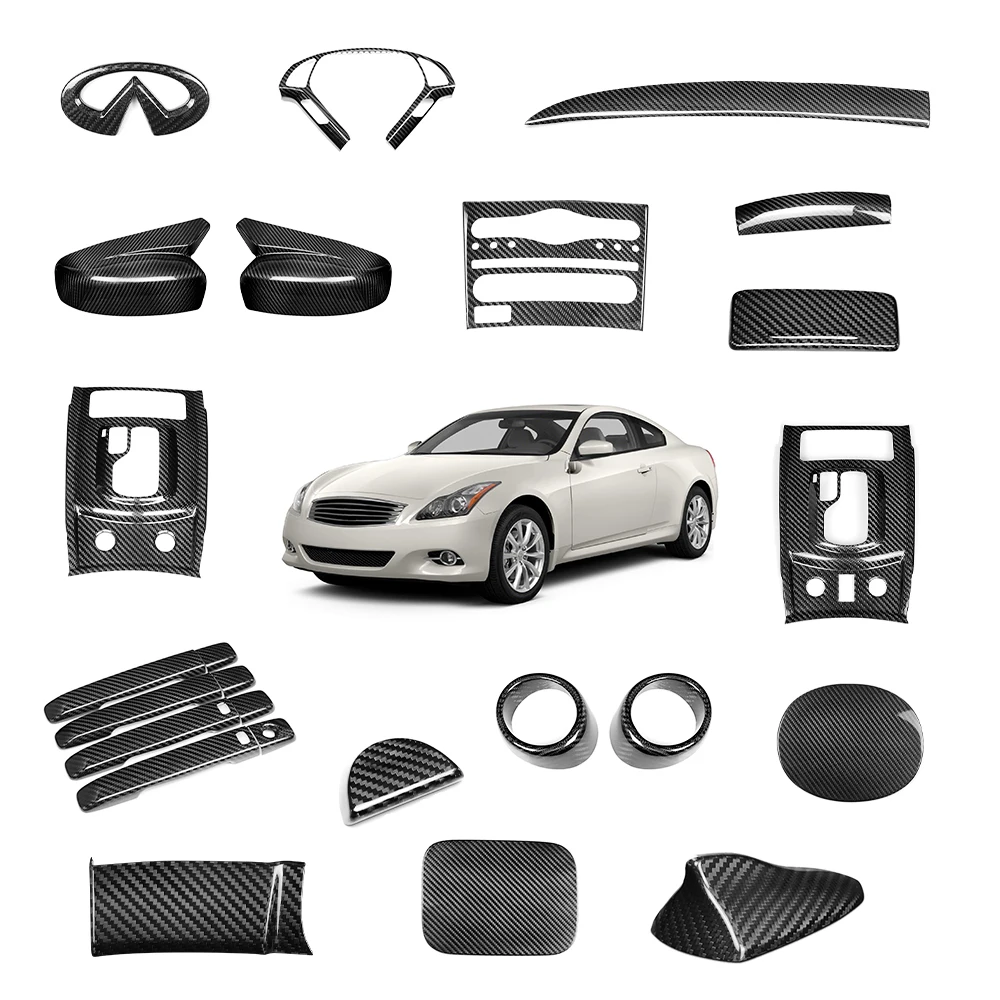 OEM Carbon Fiber Full Interior Accessories Kit For Infiniti G37 G25 2007-2014