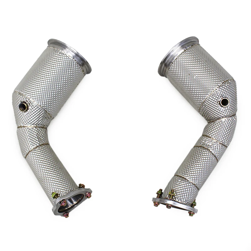 Oem Heatshield Downpipe For Audi Rs4 Rs5 2.9t 2019-2024 Stainless Steel Free Flow Exhaust Pipe Car