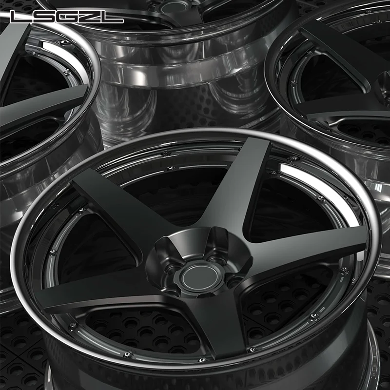 Polishing Gunmetal Gray2 Pieces Forged Passenger Car Wheels 5x114.3 5x120 5x130 5x127 18 20 22 Inch