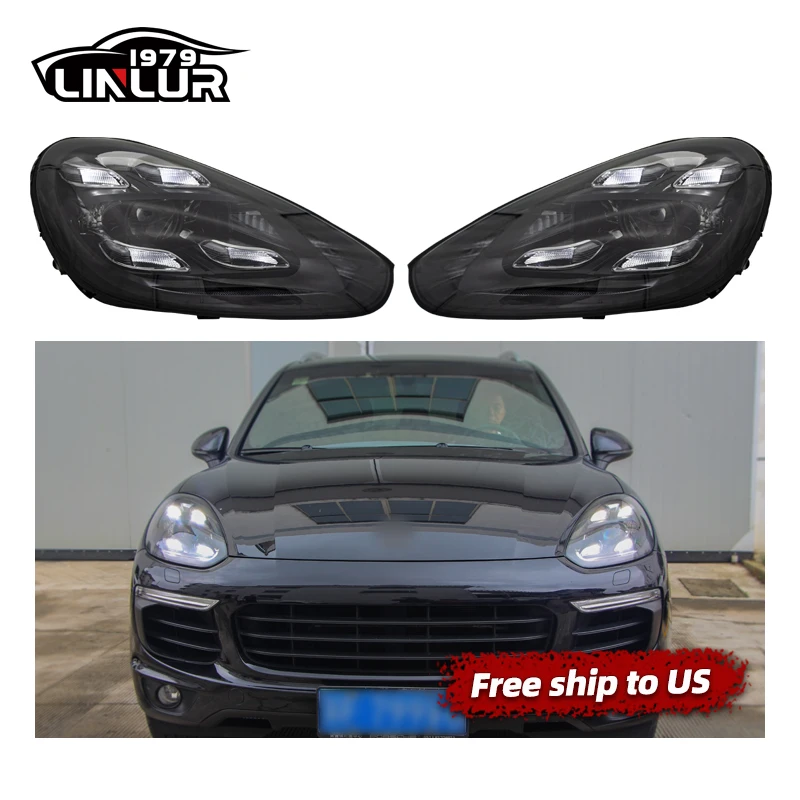 Porsche Cayenne 958.2 2015-2017 Headlight Upgrade To 2023 PDLS Matrix Style LED