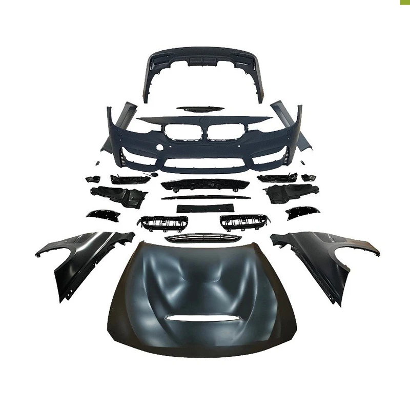 Pp 3series Bumper Facelift F30 M3 Car Bumpers For F30 F35 Body Parts 320i 350 330 Gts Front Bonnet Hood Fenders F30 M3 Body Kit