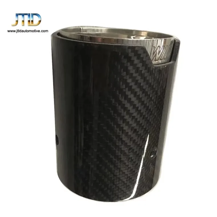 Pure Carbon Fiber Glossy Exhaust Tip For BMW With 1 Year Warranty-retrofit/upgrade