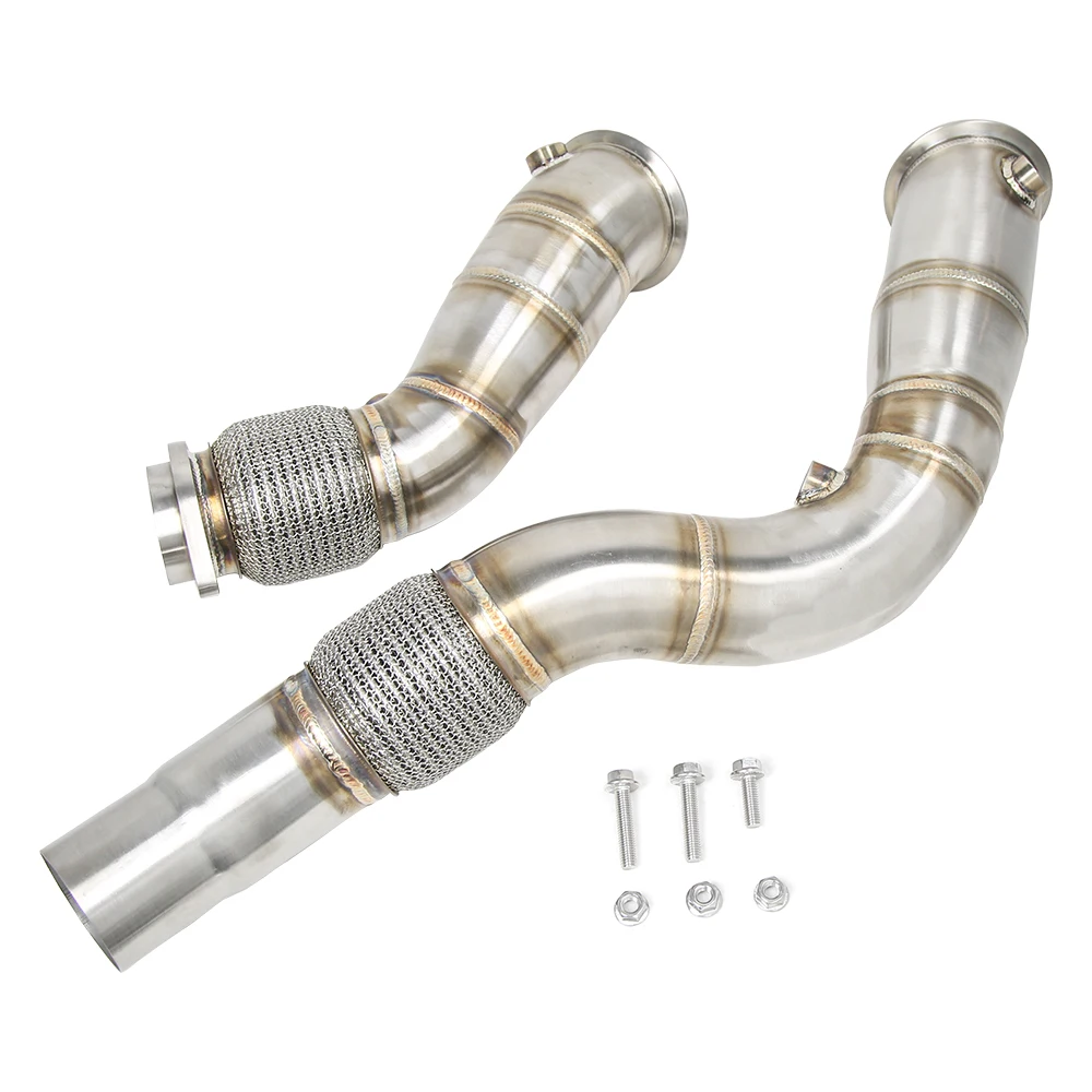 Racing Downpipe For BMW F80 M3 2015-2019 F82 M4 S55 2021+ F87 M2 2021+ S55 304 Stainless Steel
