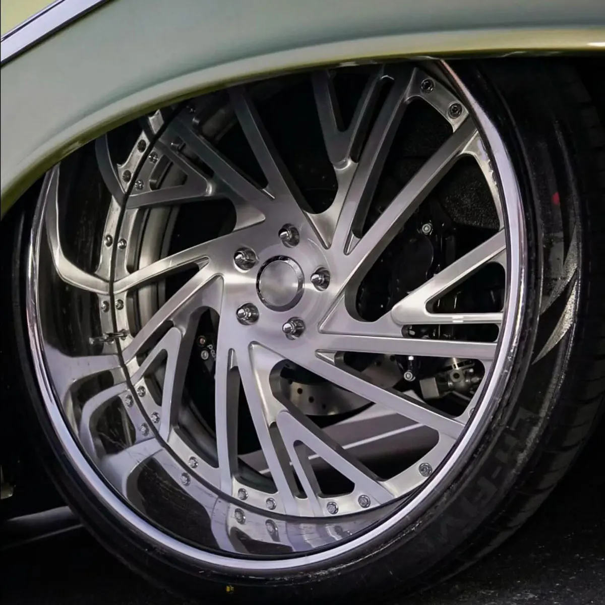 Rcsr Custom Sliver 2-piece 24 26 28 30 Inch Chrome Forged Aluminum Alloy Wheels Fogiotos Rims For 6 Lug Chevy Wheels